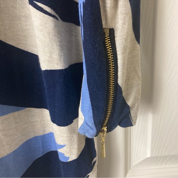 INC International Concepts Sweater Dress Womens Camuflaje Blue Zip Long Sleeve - Picture 4 of 16